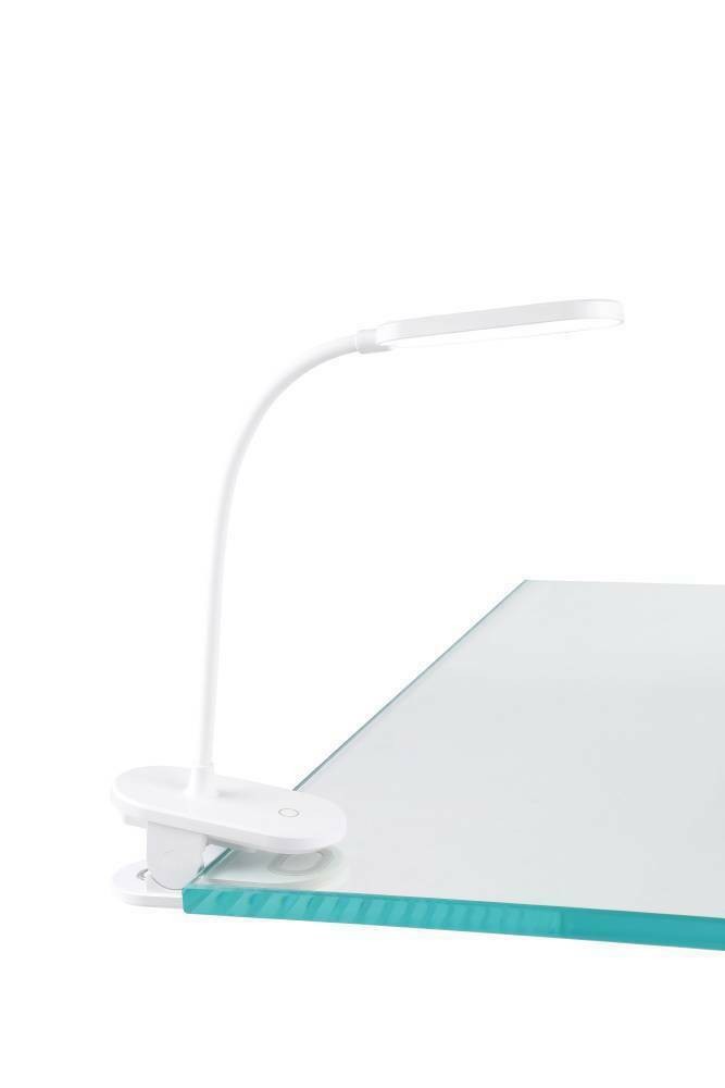 Eglo 75595 "RAIZAL" Plastik Beyaz Mandallı Dokunmatik Masa/Dolap Lambası