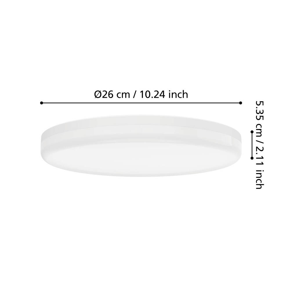 Eglo 901531 "CASTAGNETO" 26 Cm Çapında Beyaz Plastik Led Panel Ip54