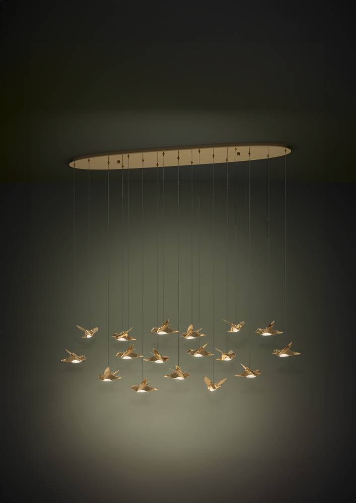 Eglo 390399 "PARATEBUENO 2" 220 Cm Yüksekliğinde Çelik Pirinç Sarkıt Avize