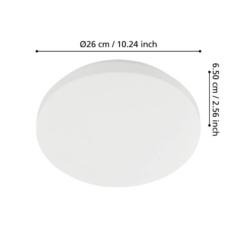 Eglo 901524 "APPRODO" 26 Cm Çapında Çelik Beyaz Duvar Tavan Armatürü Ip54