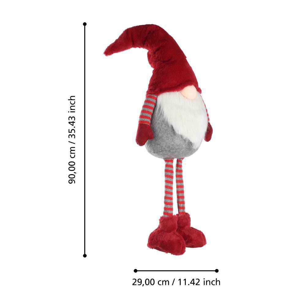 Eglo 427723 "IKARA" 90Cm Yüksekliğinde 29Cm Uzunluğunda Kırmızı Gri Peluş
