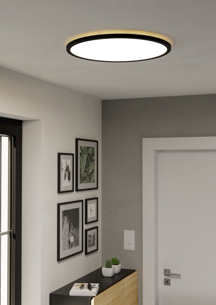 Eglo 901465 "ROVITO-Z" 50 Cm Çapında Siyah Plastik Led Panel Ip44