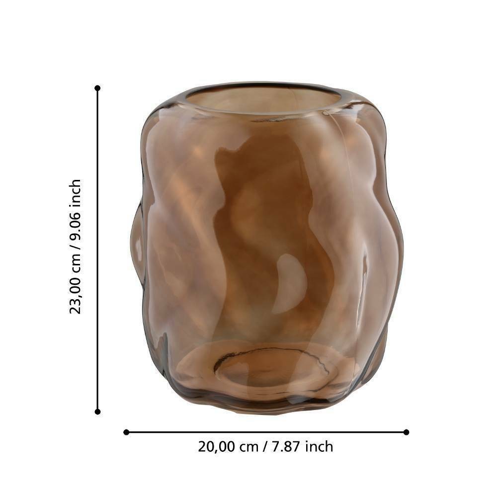 Eglo 421238 "MAROSAVA" 23 Cm Yüksekliğinde Kahverengi Cam Vazo