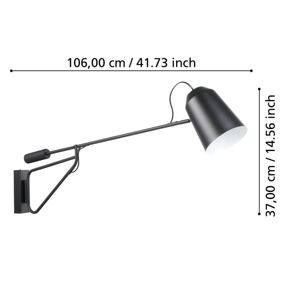 Eglo 900614 "LORETO 1" Çelik Siyah, Beyaz Duvar Aplik