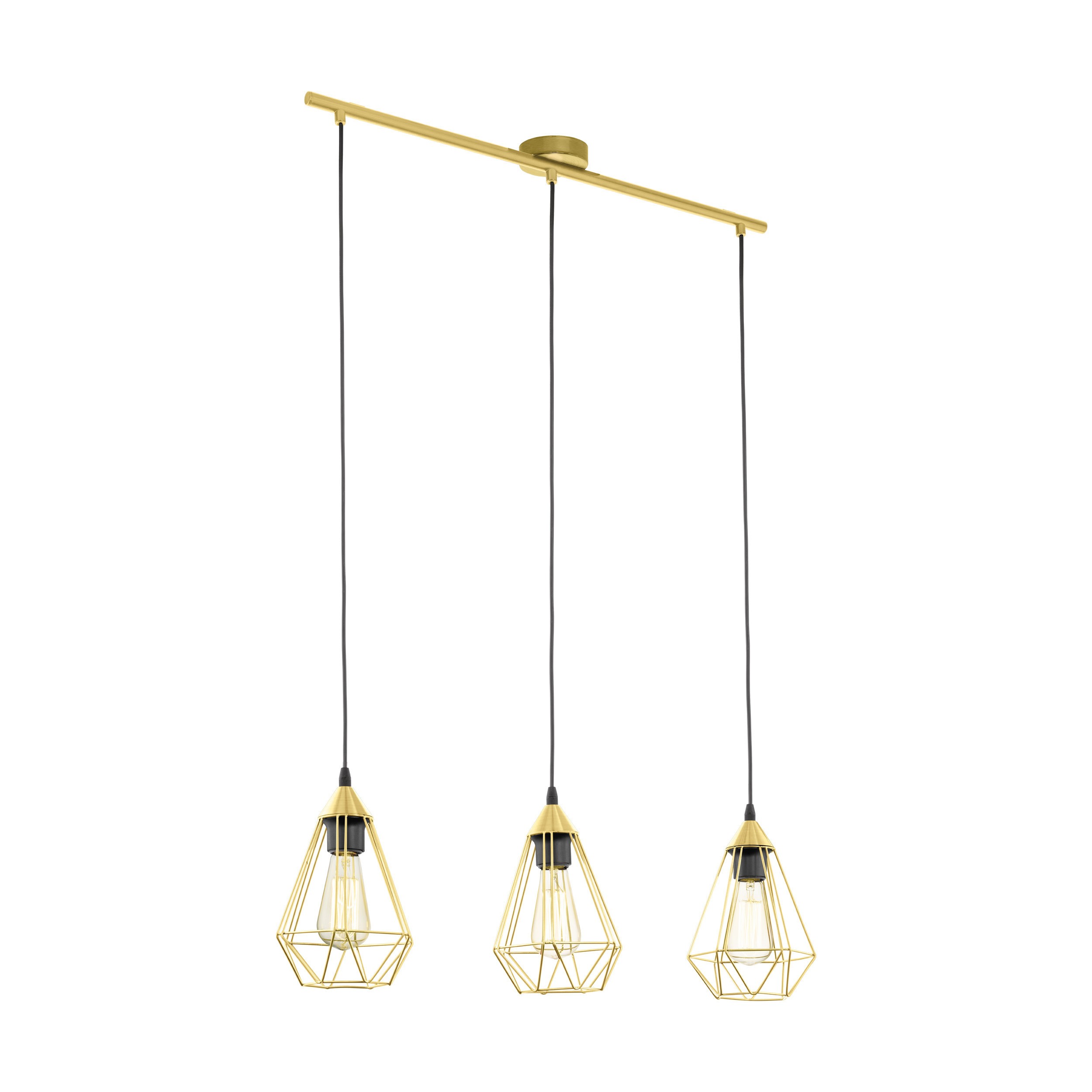 Eglo 43682 "TARBES" 130 Cm Yüksekliğinde Çelik Fırçalanmış Pirinç Sarkıt Avize