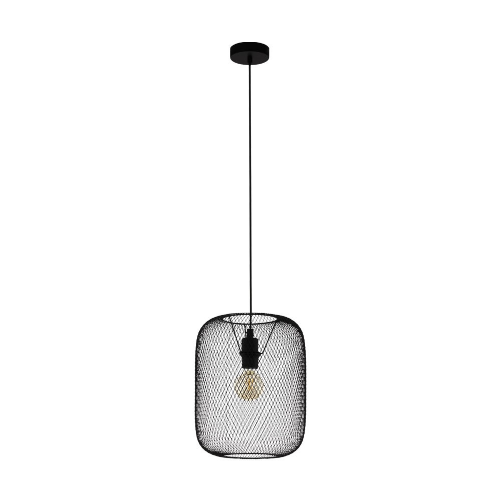 Eglo 43331 "WRINGTON" 30 Cm Çapında Çelik Siyah Sarkıt Avize
