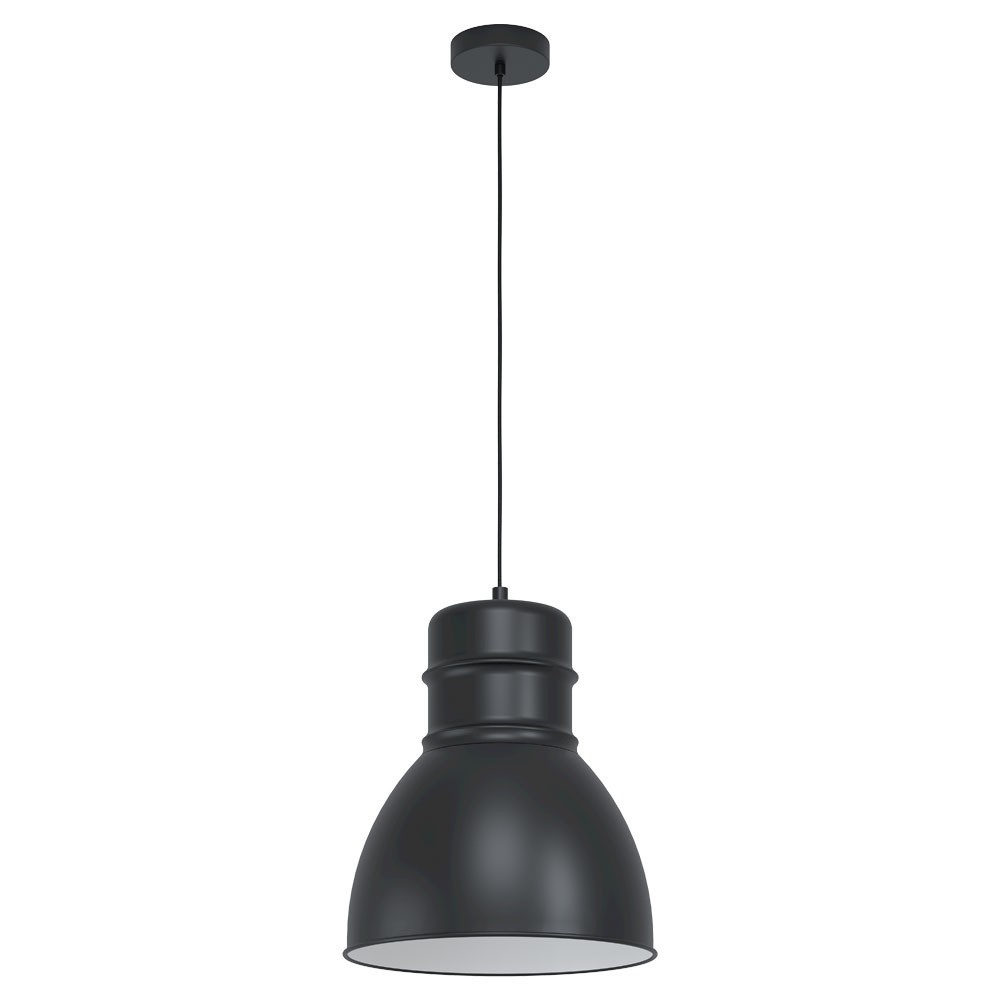Eglo 43621 "EBURY" 110 Cm Yüksekliğinde Çelik Siyah, Beyaz Sarkıt Avize