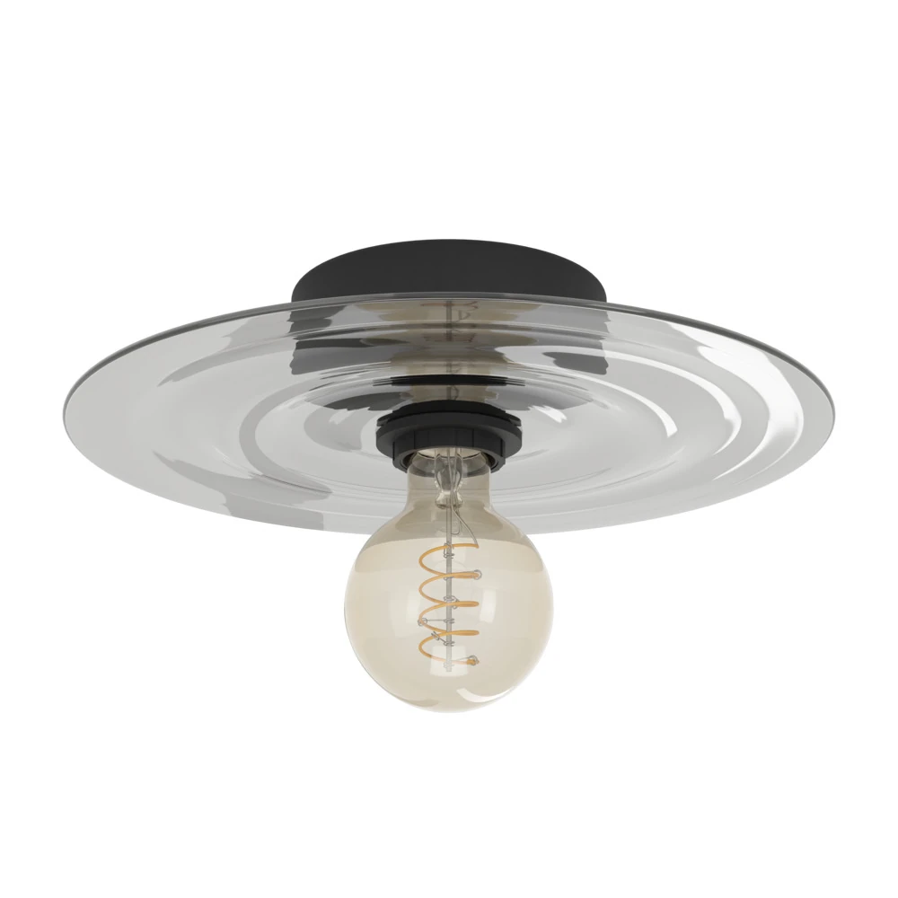 Eglo 44028 "LINTMILL" 30 Cm Çapında Siyah Çelik Tavan Armatürü