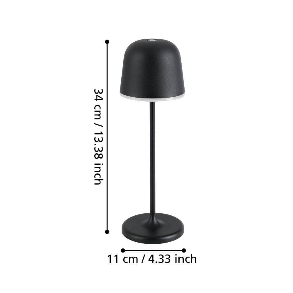 Eglo 900457 "MANNERA" 34 Cm Yüksekliğinde Dokunmatik Alüminyum, Usb Girişli Çelik Dış Mekan Bahçe Aydınlatması Masa Lambası Ip54