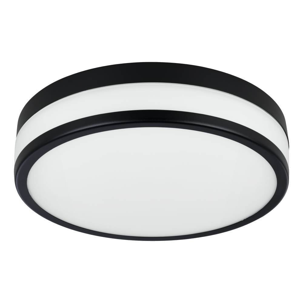 Eglo 900846 "LED PALERMO" 30 Cm Çapında Çelik Siyah Duvar Tavan Armatürü Ip44