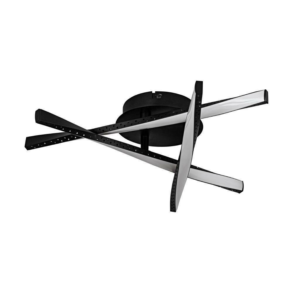 Eglo 75684 "ADEJE" 41,5 Cm Uzunluğunda Alüminyum, Çelik Siyah Tavan Armatürü
