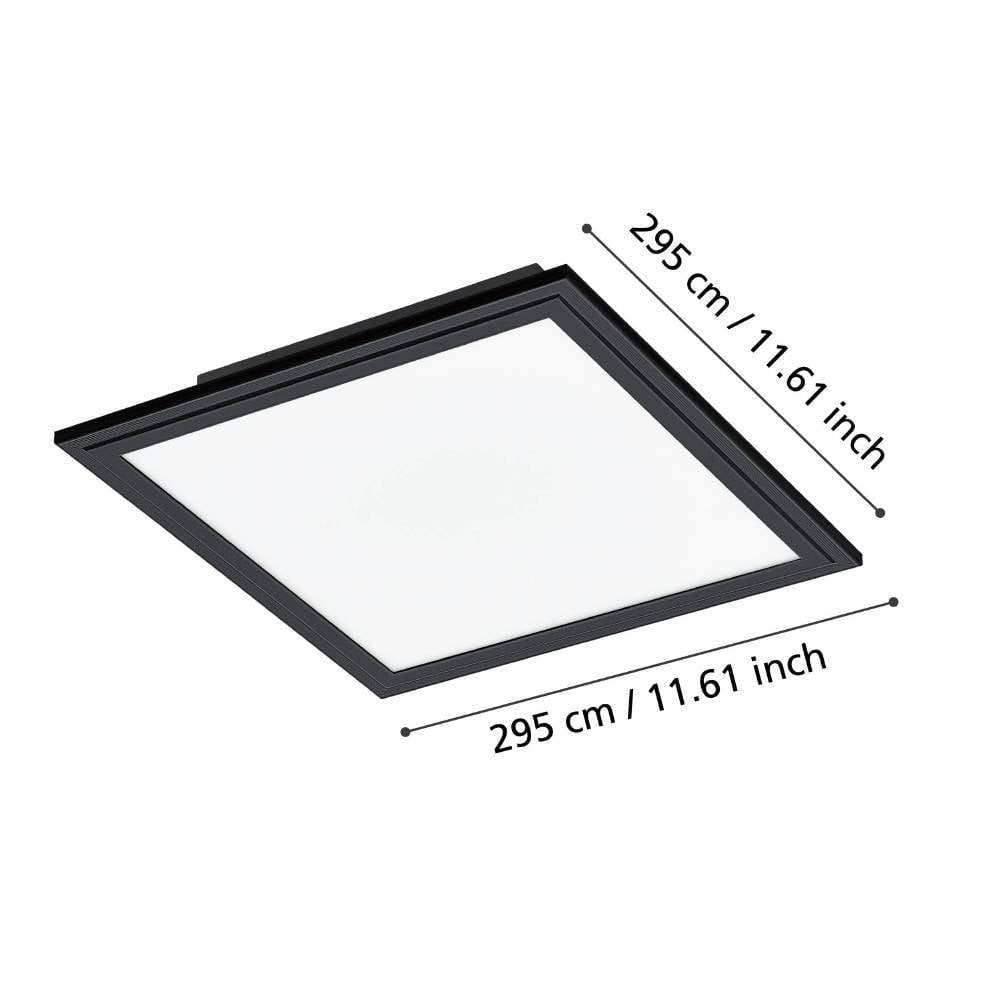 Eglo 900817 "SALOBRENA 1" 30 Cm Uzunluğunda 30 Cm Genişliğinde Alüminyum, Çelik Siyah Led Panel
