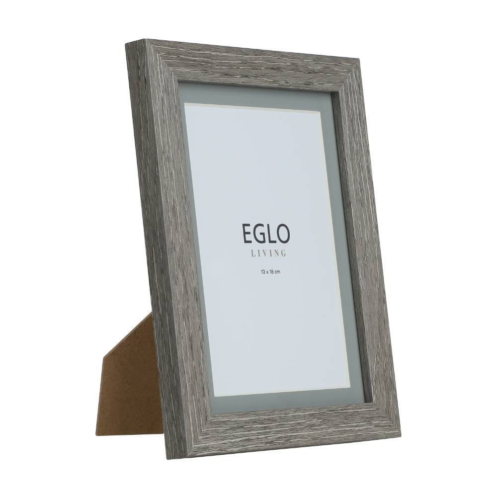 Eglo 423095 "TEMERLOH" 21 Cm Yüksekliğinde 16 Cm Uzunluğunda Plastik, Cam Gri Resim Çerçevesi