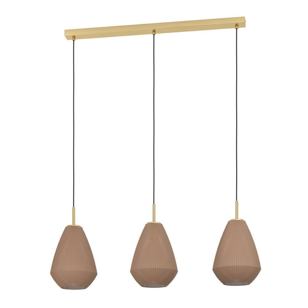 Eglo 900813 "CAPRAROLA" 110 Cm Yüksekliğinde Çelik Fırçalanmış Pirinç Sarkıt Avize