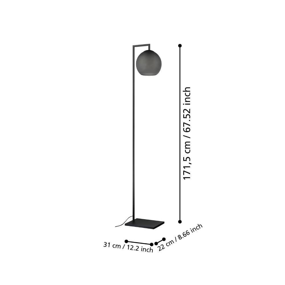 Eglo 390254 "ARANGONA" 171,5 Cm Yüksekliğinde Çelik Köşe Lambası Lambader