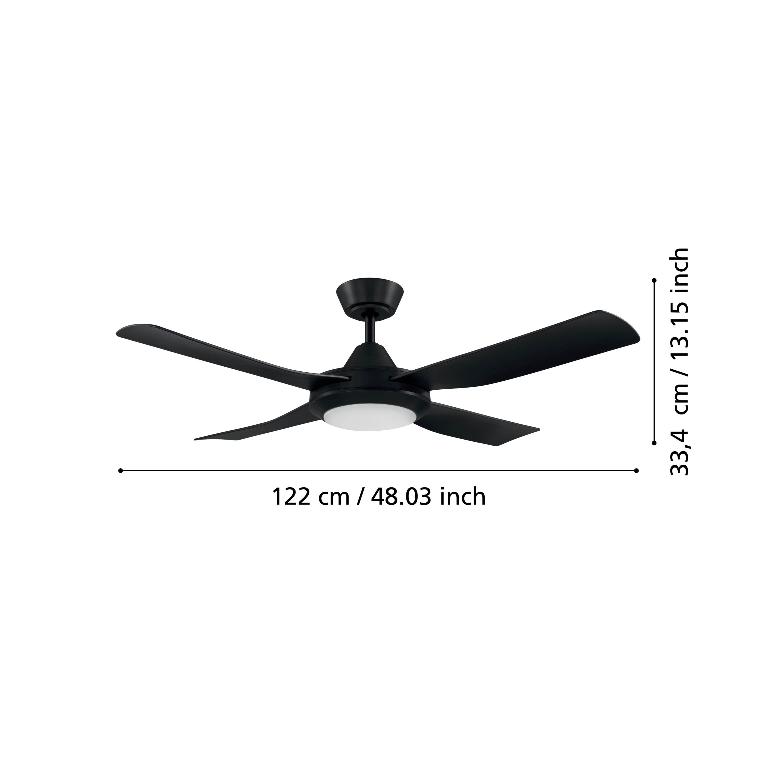 Eglo 35092 "BONDI 1" 122 Cm Çapında Abs, Uv Işınlarına Dayanıklı Tavan Vantilatörü Ac Motor