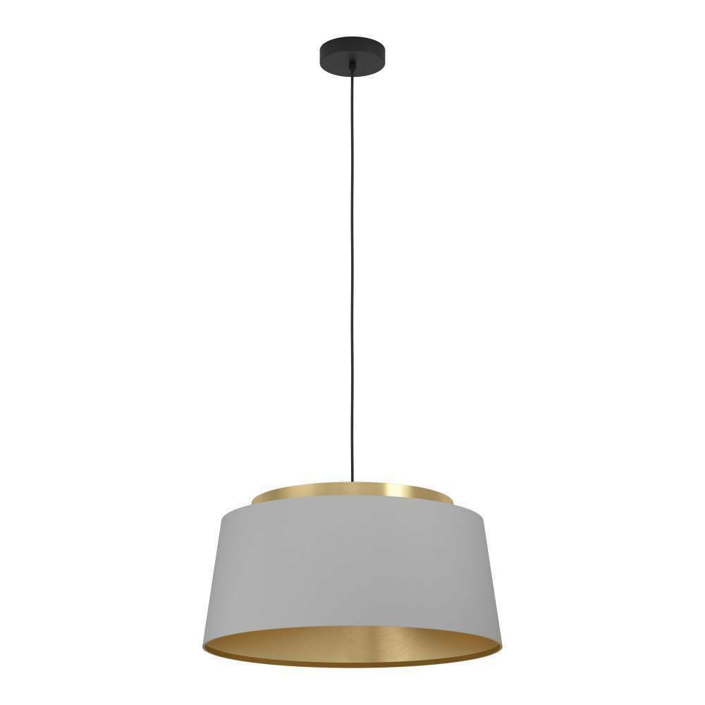 Eglo 390173 "ALMERIMAR" 150 Cm Yüksekliğinde Çelik Siyah, Fırçalanmış Pirinç Sarkıt Avize