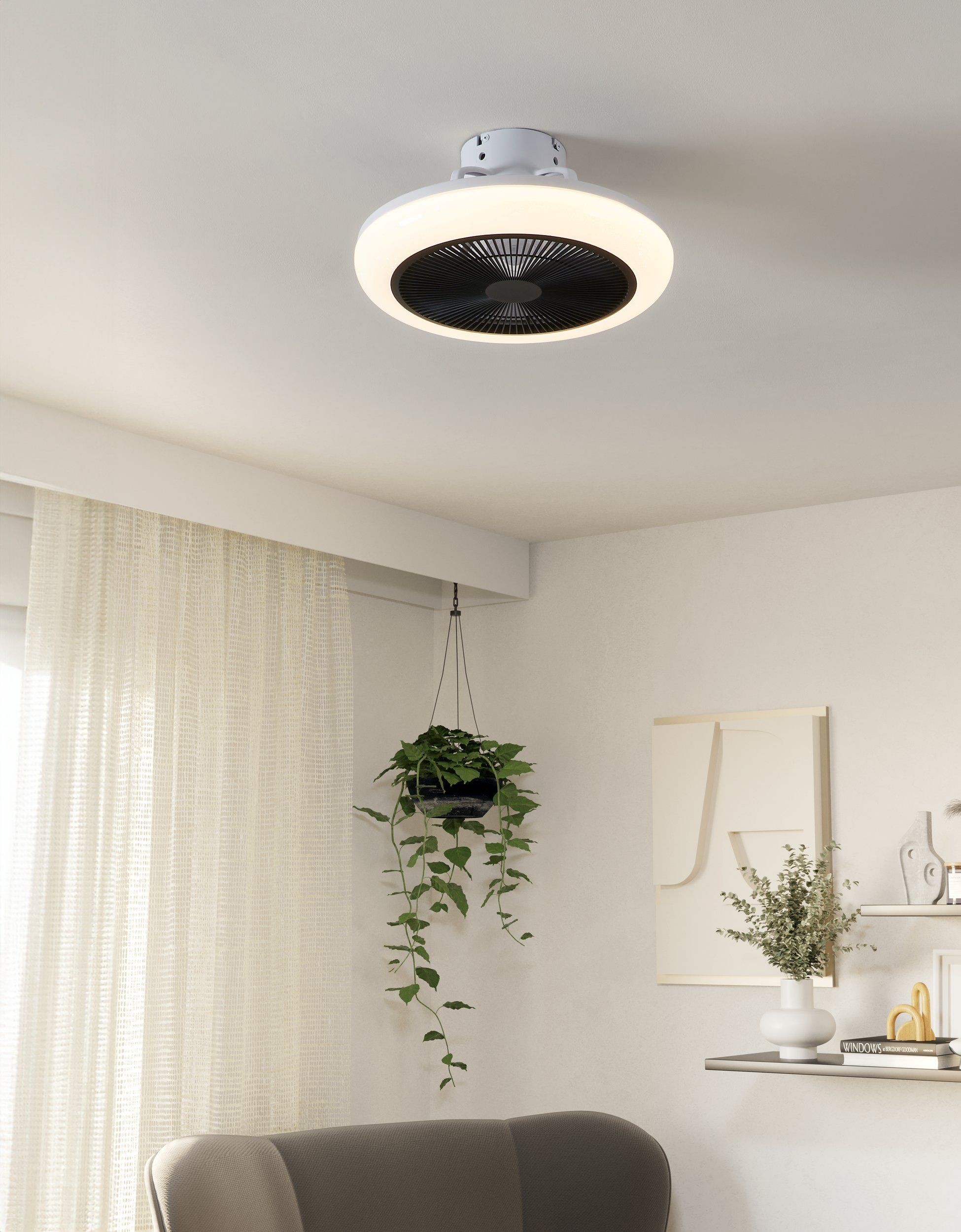 Eglo 35139 "KOSTRENA" 45,5 Cm Çapında Abs Tavan Vantilatörü Ac Motor