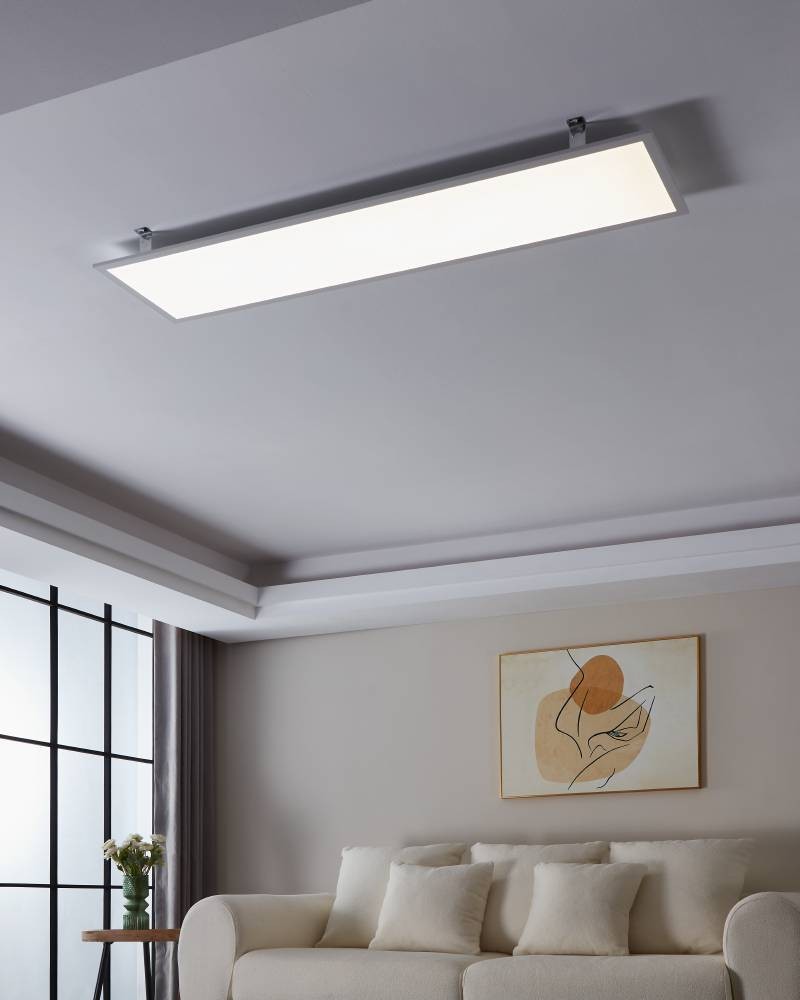 Eglo 900939 "RABASSA" 119,5 Cm Uzunluğunda 29,5 Cm Genişliğinde Alüminyum Beyaz Led Panel
