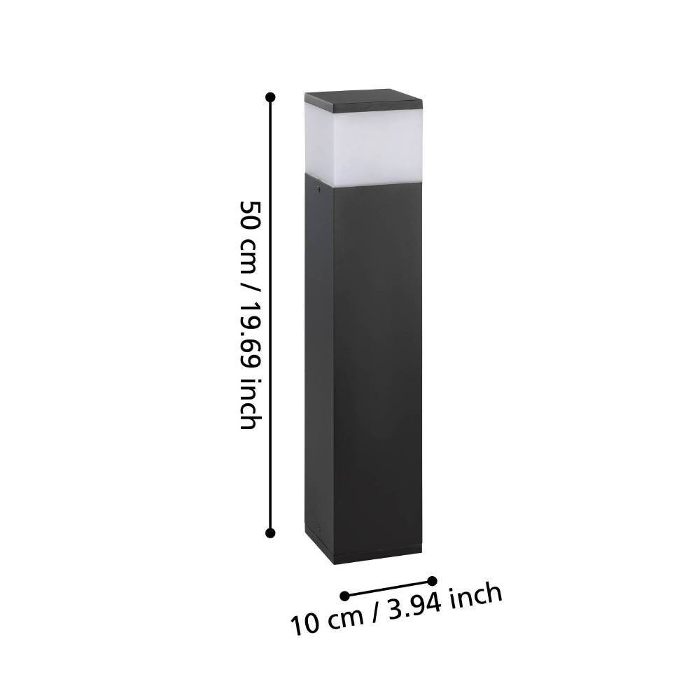 Eglo 901032 "PARK 5" 50 Cm Yüksekliğinde Alüminyum Dış Mekan Bahçe Aydınlatması Topraklı Piriz Ip54