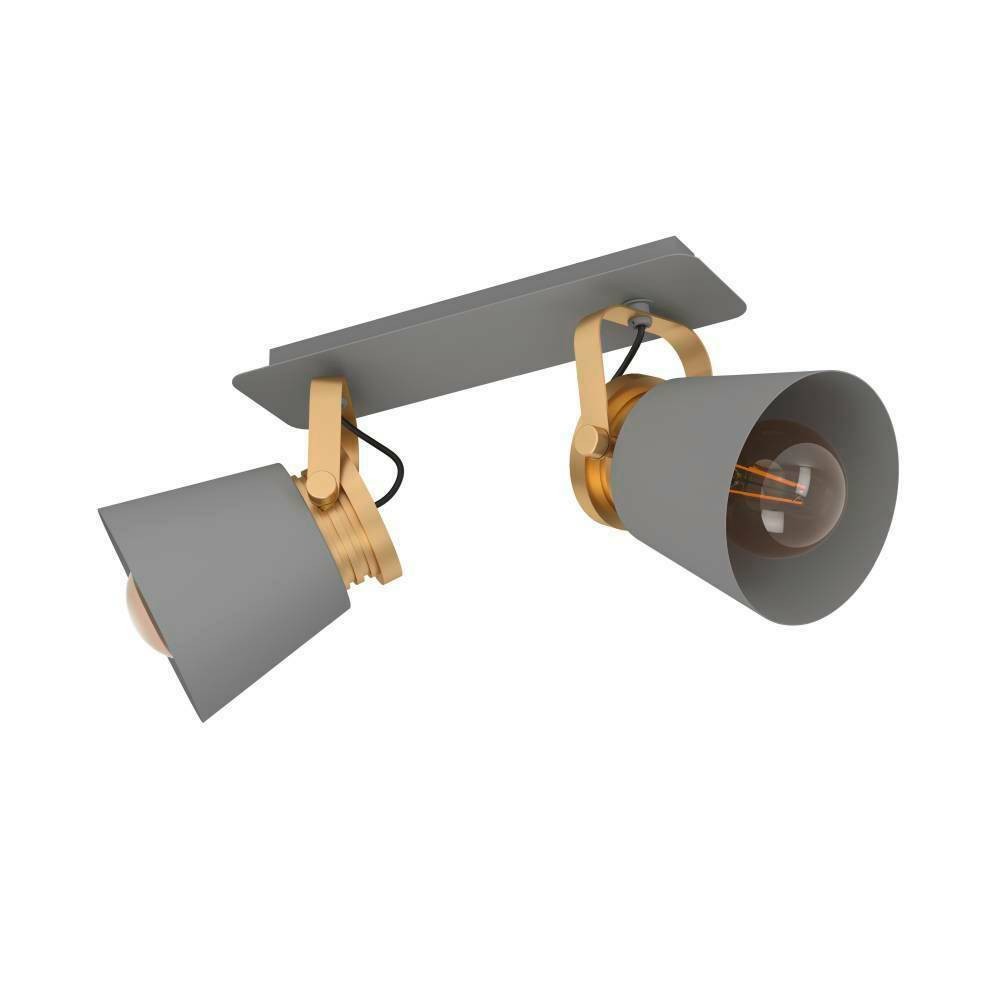 Eglo 43836 "TWICKEN" 2X40W Çelik Gri, Gold Sıva Üstü Spot