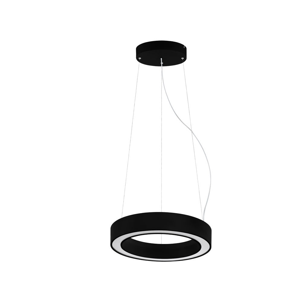 Eglo 63076 "PASTRENGO 2" 50 Cm Çapında Çelik Siyah Sarkıt Avize