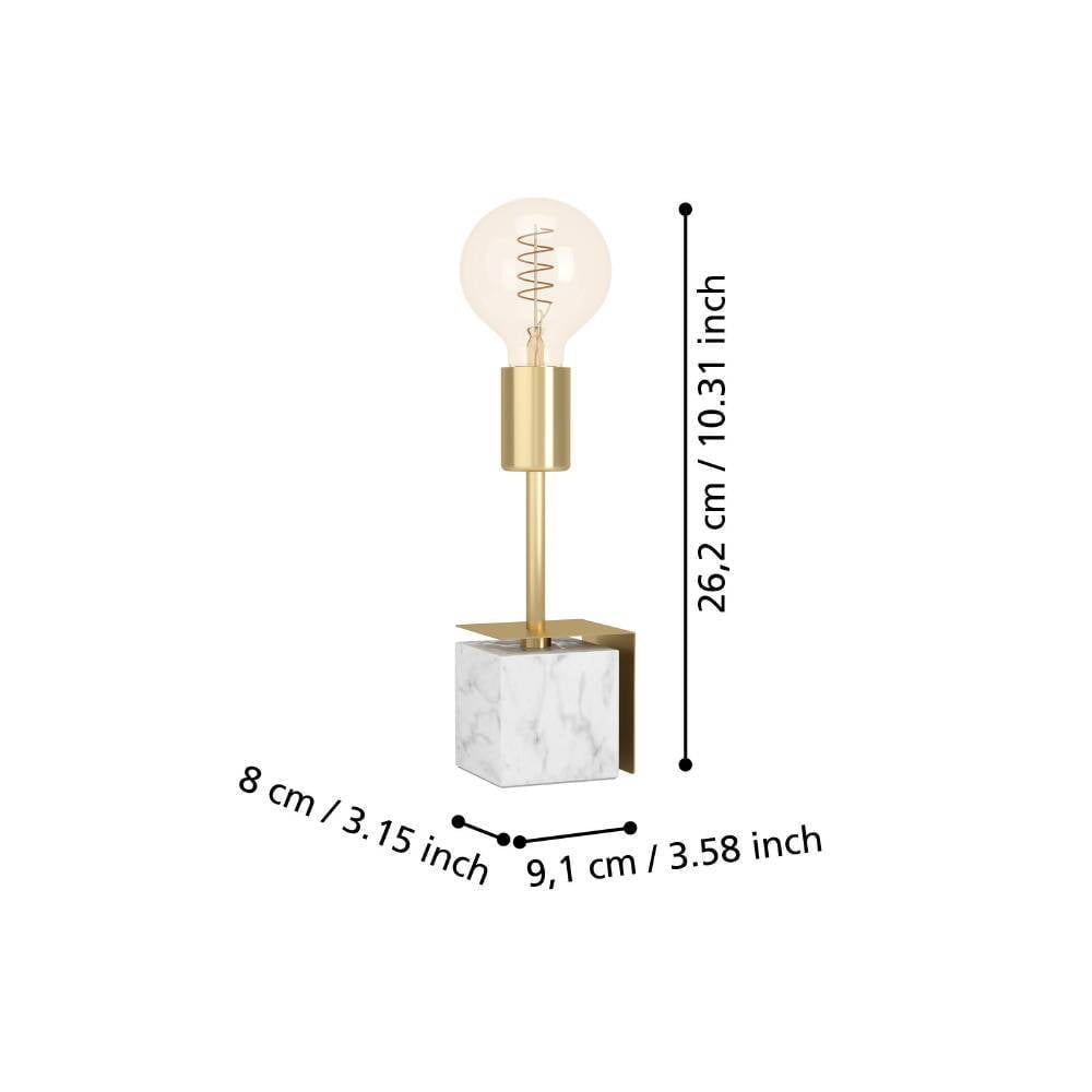 Eglo 390169 "CARMITA" 26 Cm Yüksekliğinde Çelik, Taş Masa Lambası