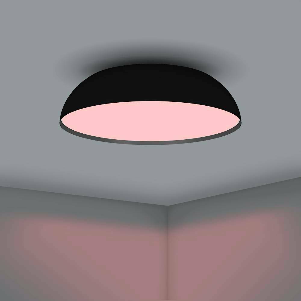 Eglo 900407 "TOLLOS-Z" 55 Cm Çapında Alüminyum, Çelik Siyah, Beyaz Tavan Armatürü RGB