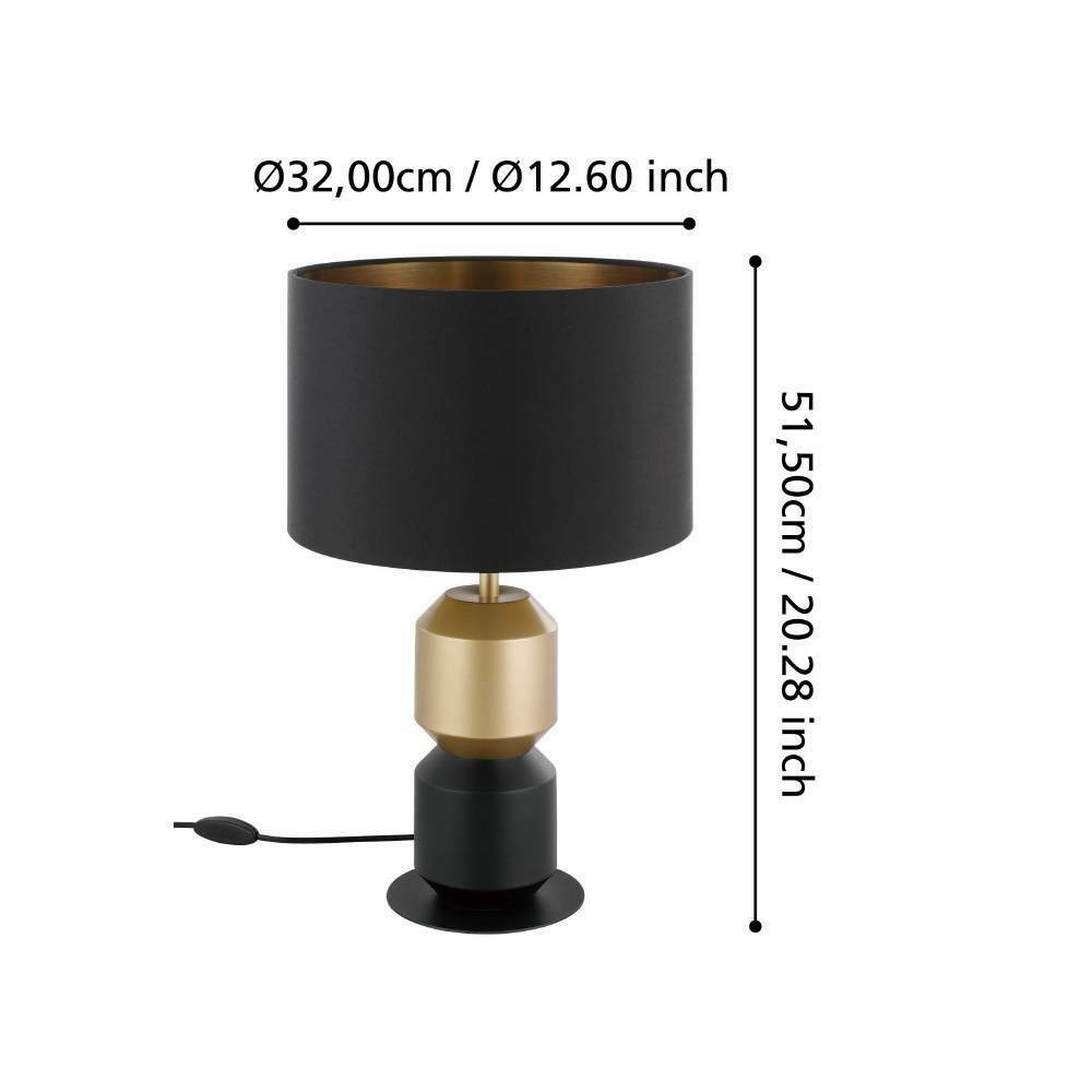 Eglo 390188 "LAURIGNANO" 49 Cm Yüksekliğinde Çelik Masa Lambası