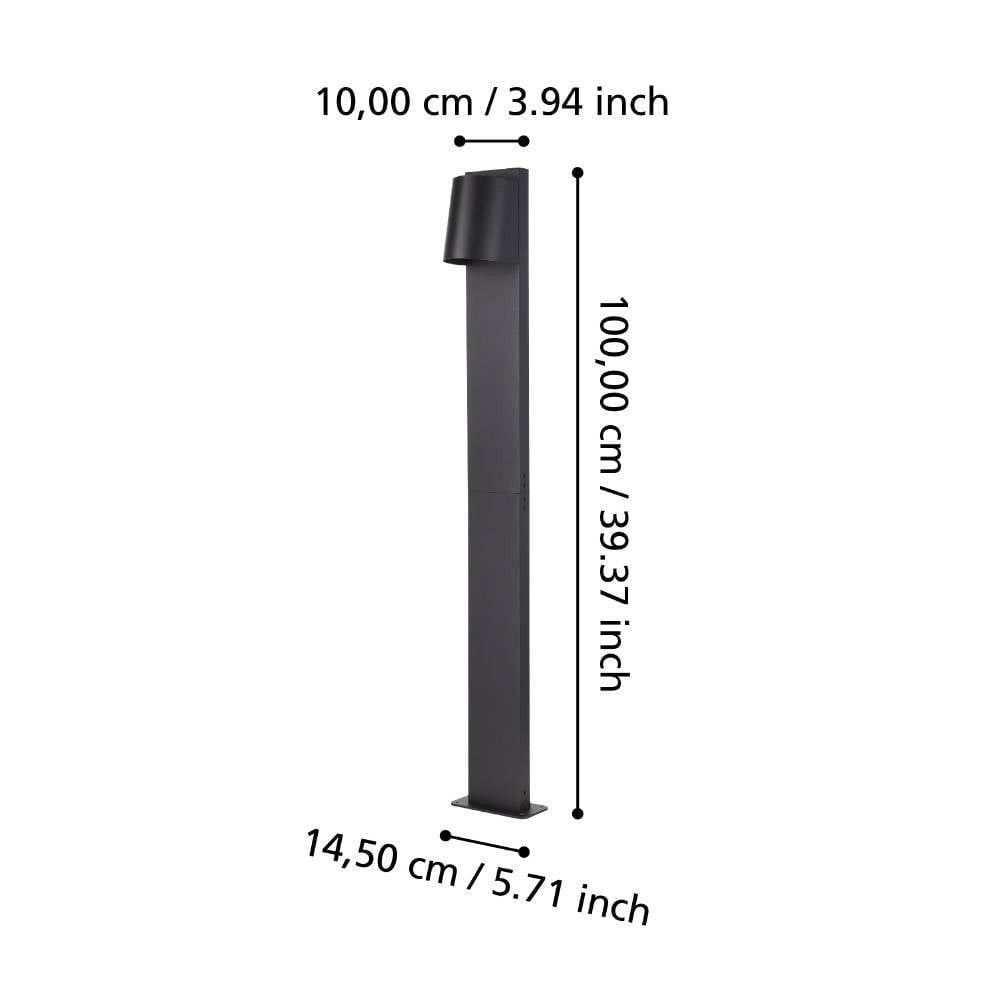 Eglo 900692 "STAGNONE" 100 Cm Yüksekliğinde Alüminyum, Çelik Dış Mekan Bahçe Aydınlatması Direk Ip54