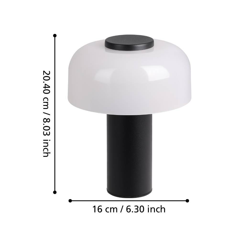 Eglo 900984 "PONENTE" 20 Cm Yüksekliğinde Dokunmatik Çelik Dış Mekan Bahçe Aydınlatması Masa Lambası Ip44
