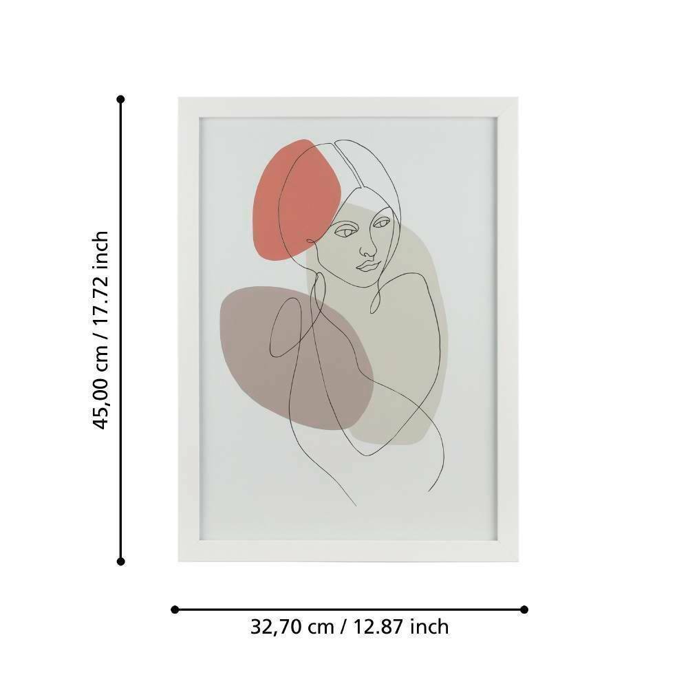 Eglo 423027 "ROBERVAL" 45 Cm Yüksekliğinde 32,7 Cm Uzunluğunda Dekoratif Duvar Tablo Resim