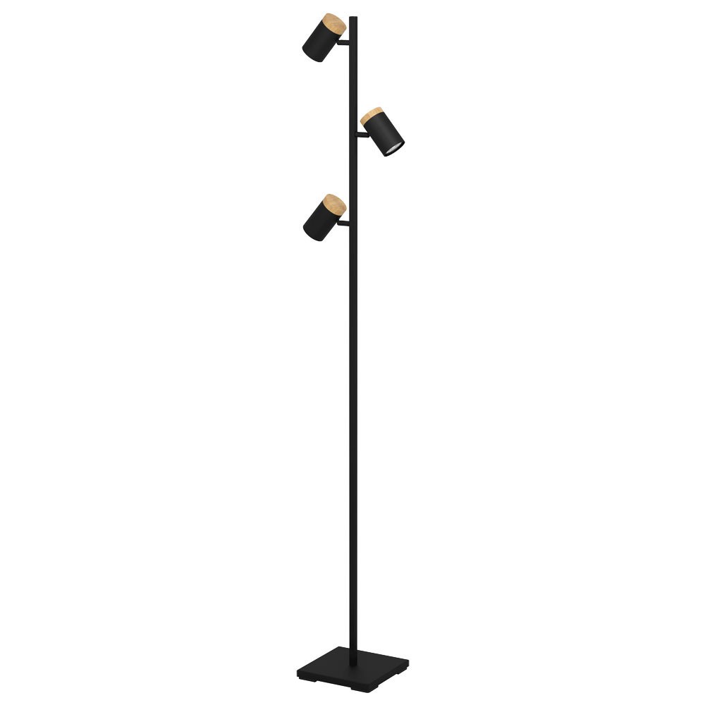 Eglo 390071 "CARTAGENA" 162,5 Cm Yüksekliğinde Çelik, Ahşap Köşe Lambası Lambader