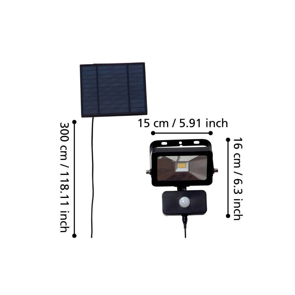 Eglo 900247 "VILLAGRAPPA" Güneş Enerjili Duvar Aplik Sensörlü Bahçe Aydınlatması Solar Aydınlatma Ip44