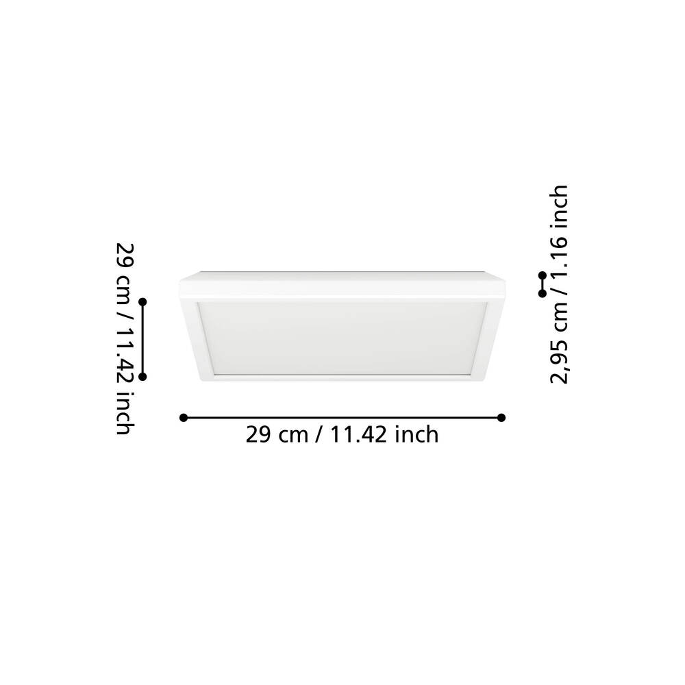 Eglo 901474 "ROVITO-Z" 29 Cm Uzunluğunda Beyaz Plastik Led Panel Ip44