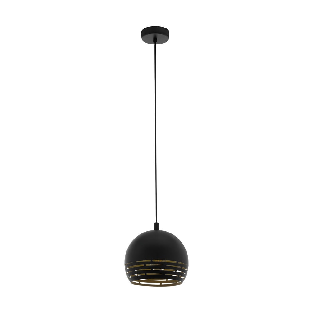 Eglo 98071 "CAMASTRA" 110 Cm Yüksekliğinde Çelik Siyah, Gold Sarkıt Avize