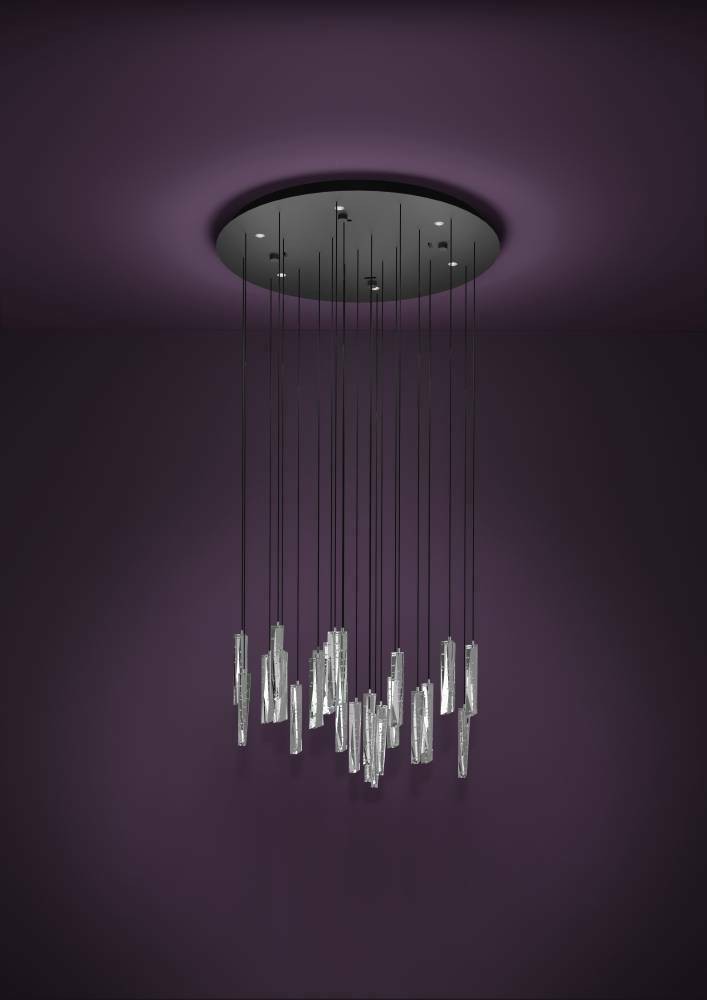 Eglo 390209 İç Mekan " Sardenara " Siyah Renk Dökme Çelik Sarkıt Lamba Ip20 Led Max: 6X5,4W  Çap: 53 Cm