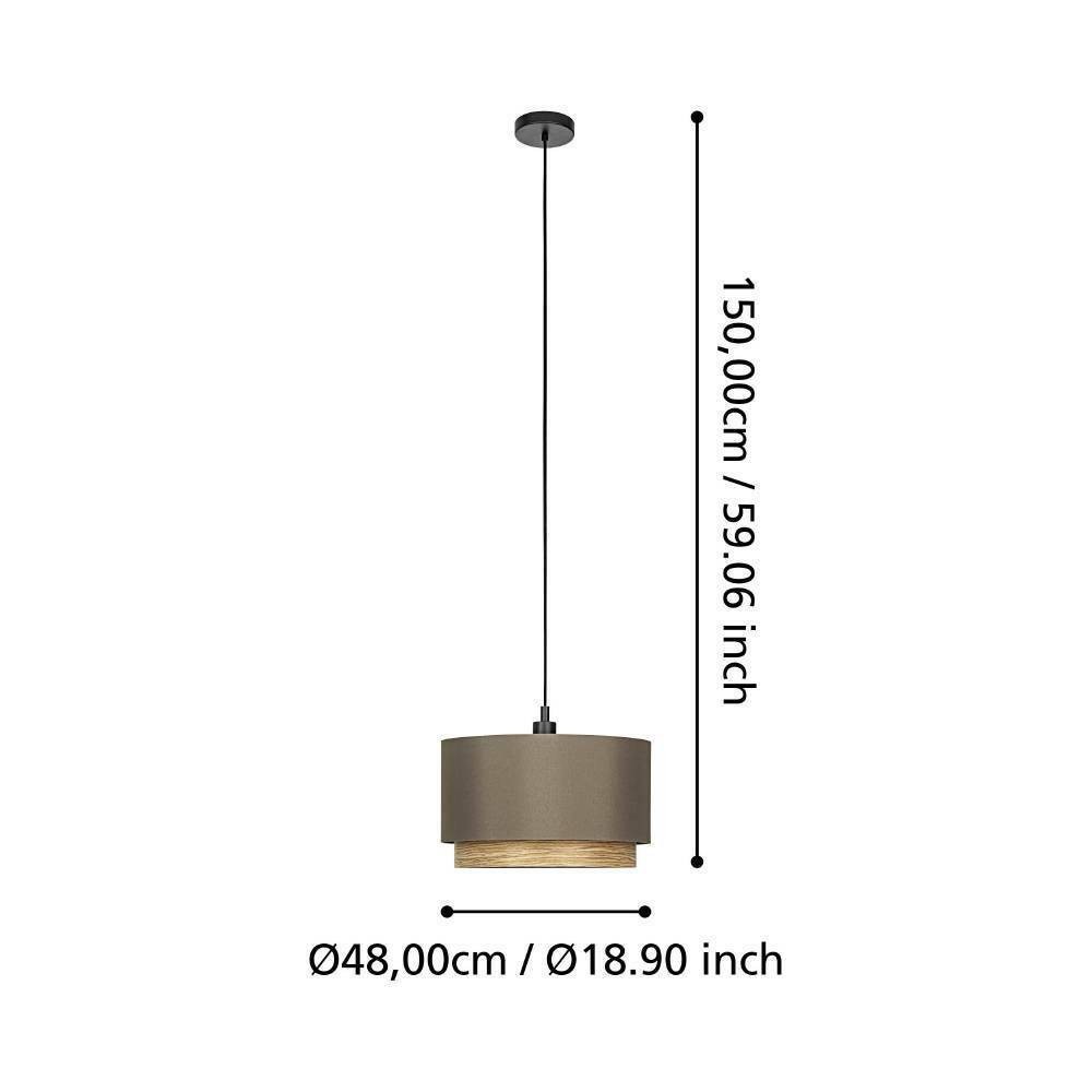 Eglo 390118 "MARCHENA" 150 Cm Yüksekliğinde Çelik Siyah Sarkıt Avize