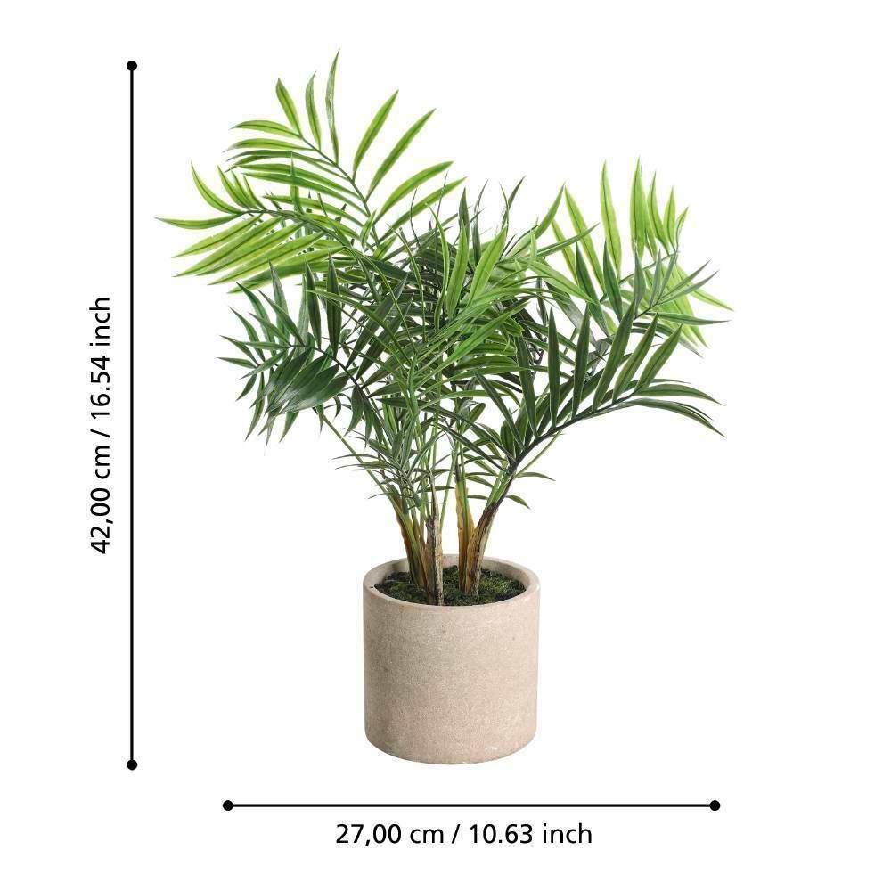 Eglo 428013 "TOBETSU" 47 Cm Yüksekliğinde Plastik Kahveengi, Yeşil Saksıda Yapay Çiçek