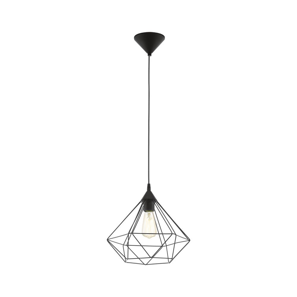 Eglo 94188 "TARBES" 32,5 Cm Çapında Plastik Siyah Sarkıt Avize