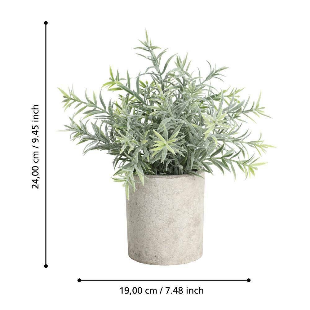 Eglo 428026 "CHITOSE" 24 Cm Yüksekliğinde Plastik Kahveengi, Yeşil Saksıda Yapay Çiçek