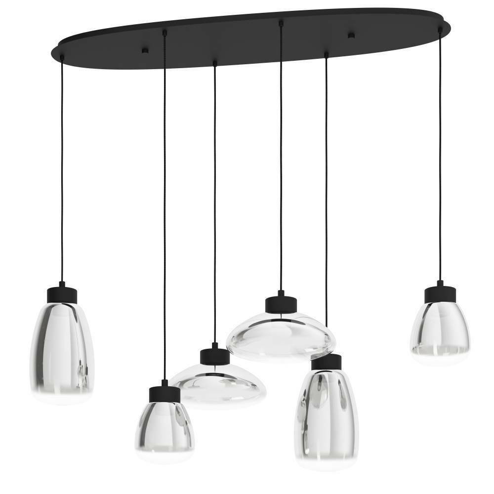 Eglo 390301 "SARNARRA" 150 Cm Yüksekliğinde Çelik Siyah Sarkıt Avize