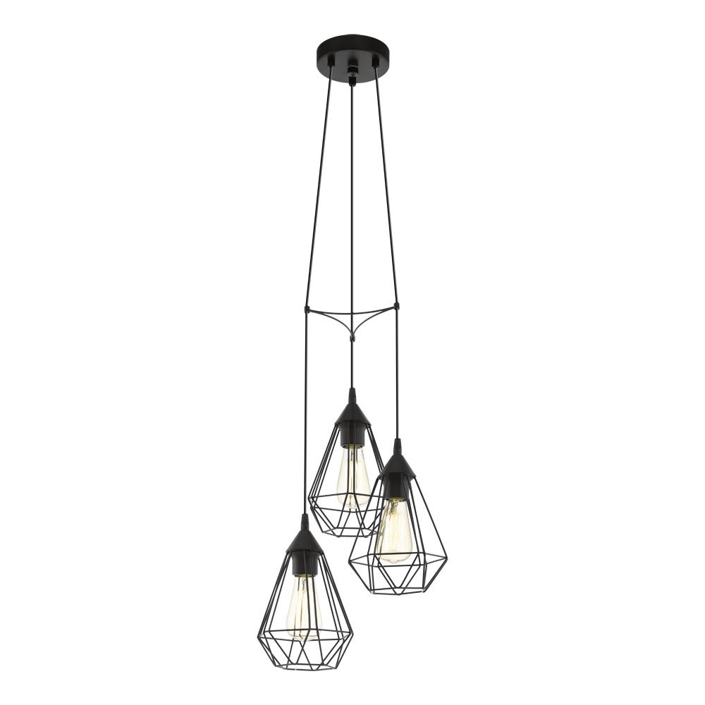 Eglo 94191 "TARBES" 110 Cm Yüksekliğinde Çelik Siyah Sarkıt Avize