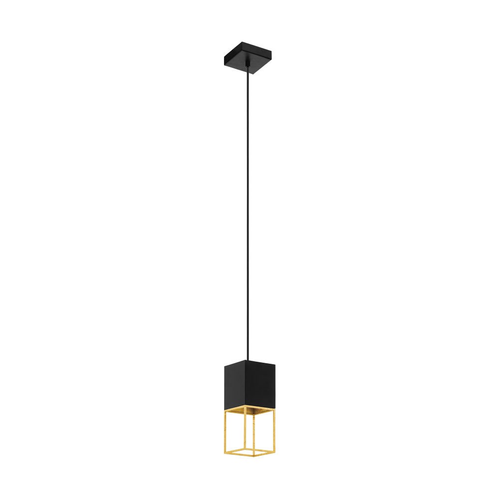 Eglo 97733 "MONTEBALDO" 110 Cm Yüksekliğinde Çelik Siyah, Gold Sarkıt Avize