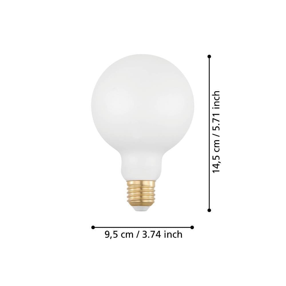 Eglo 110122 E27-Led-G95 Ampul 1X7,5W Opal 2700K 806 Lümen Dim Edilebilir