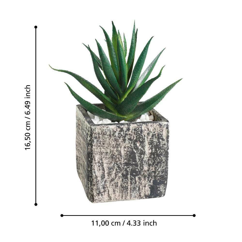 Eglo 428008 "CHITOSE" 13 Cm Yüksekliğinde Plastik Gri Saksıda Yapay Çiçek