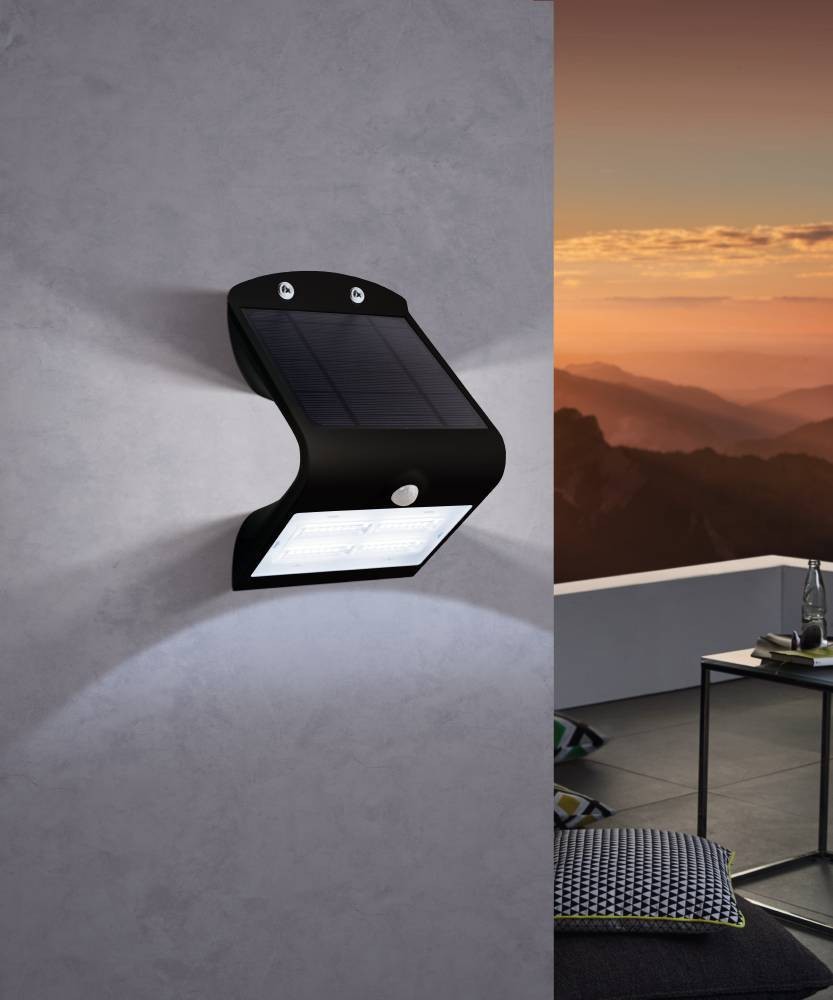 Eglo 900255 "LAMOZZO" Güneş Enerjili Duvar Aplik Sensörlü Bahçe Aydınlatması Solar Aydınlatma Ip54