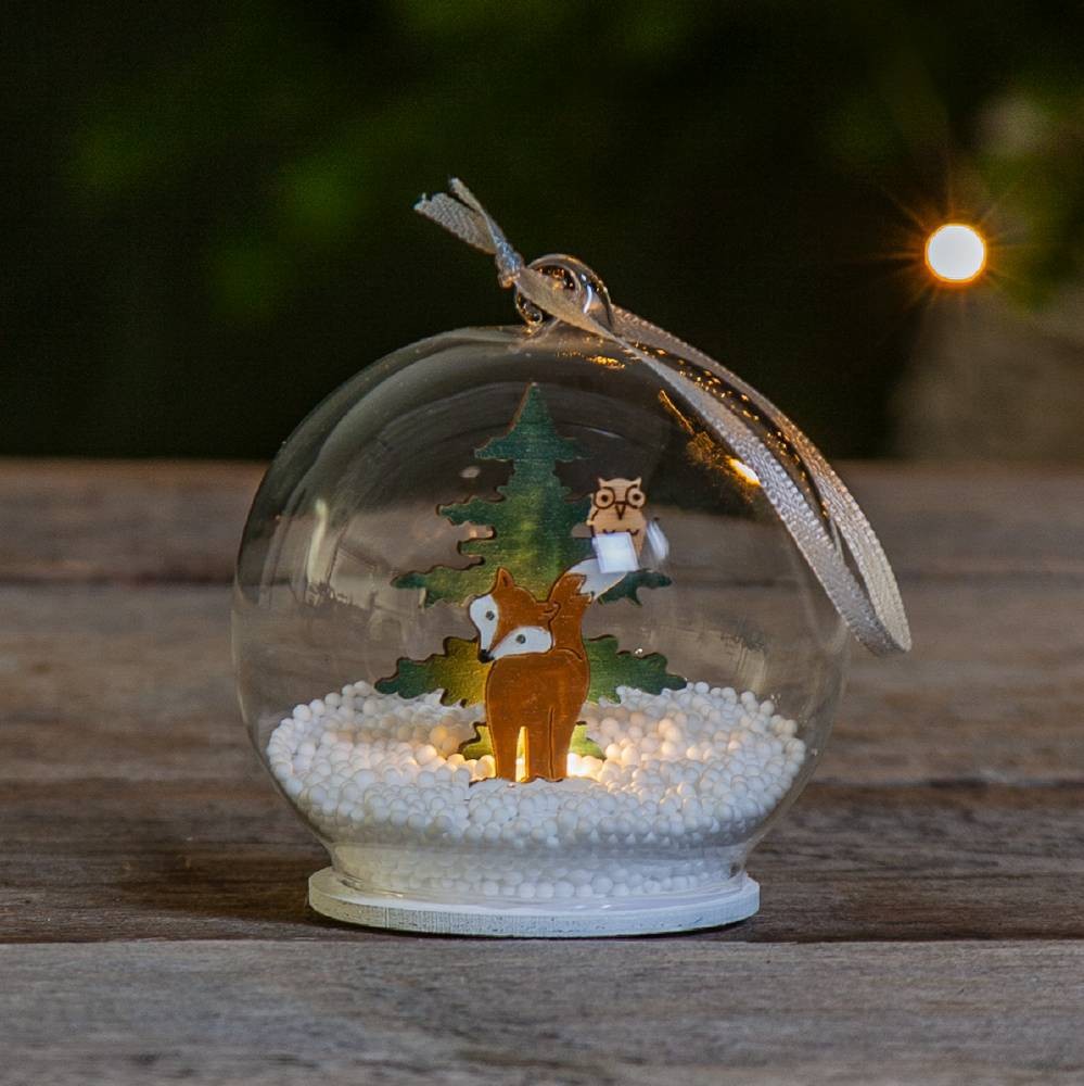 Eglo 271-85 "FOREST FRIENDS" Ledli Kar Küresi Renkli Tilki 8Cm Çapında