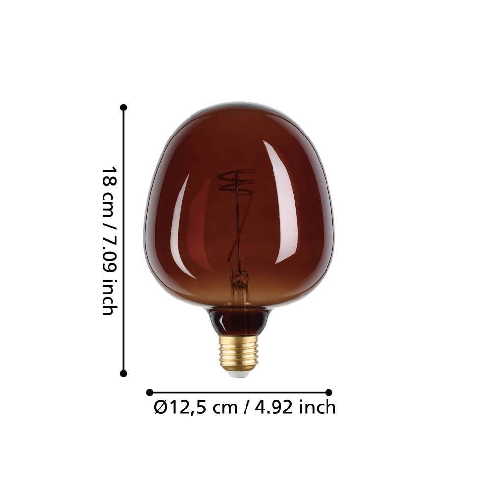 Eglo 110266 E27-Led-G125 Ampul 1X4W Konyak 2000K 40 Lümen Dim Edilebilir