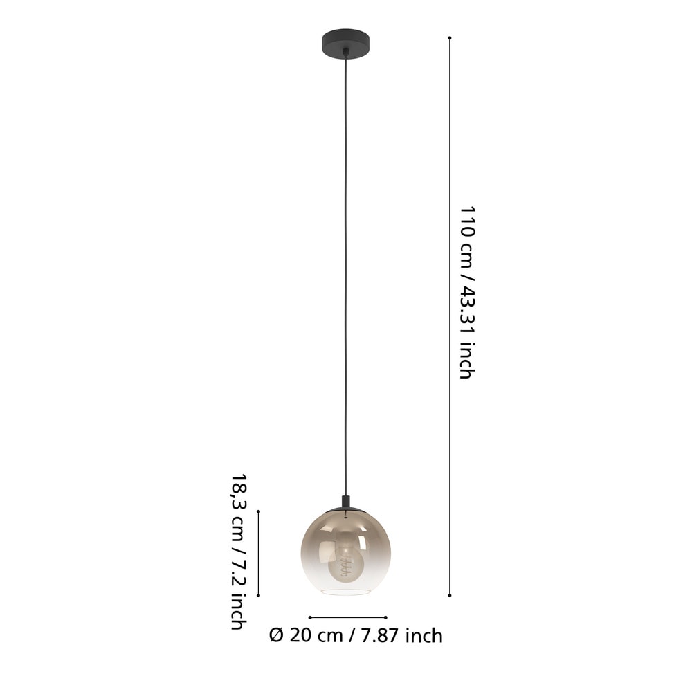 Eglo 901923 "ARISCANI 1" 110 Cm Yüksekliğinde Çelik Sarkıt Avize